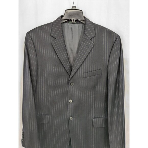J.Crew Blazer Men Size 44L Pinstriped 100% Wool Sportcoat Preppy Office Academia - Picture 10 of 16